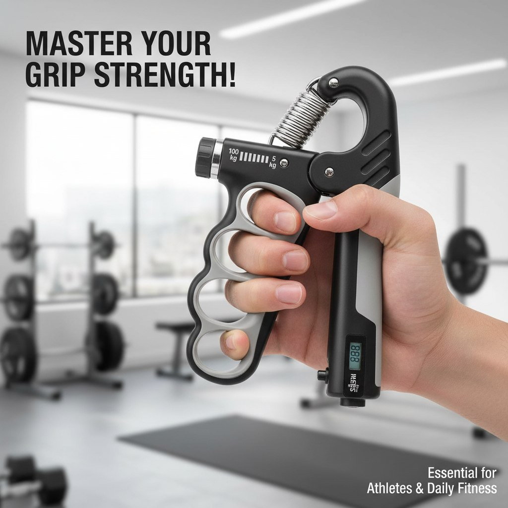 Adjustable Hand Grip with Digital Counter (5–100 kg)